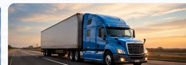 Modern semi truck for U.S. ground transportation