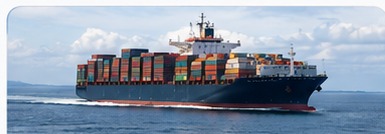Container ship carrying ocean freight